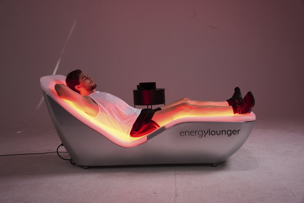 EnergyLounger · full-body red light